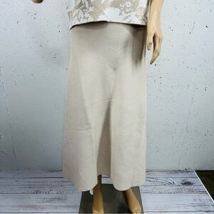 Sioni size Small Beige Knit Midi Skirt New